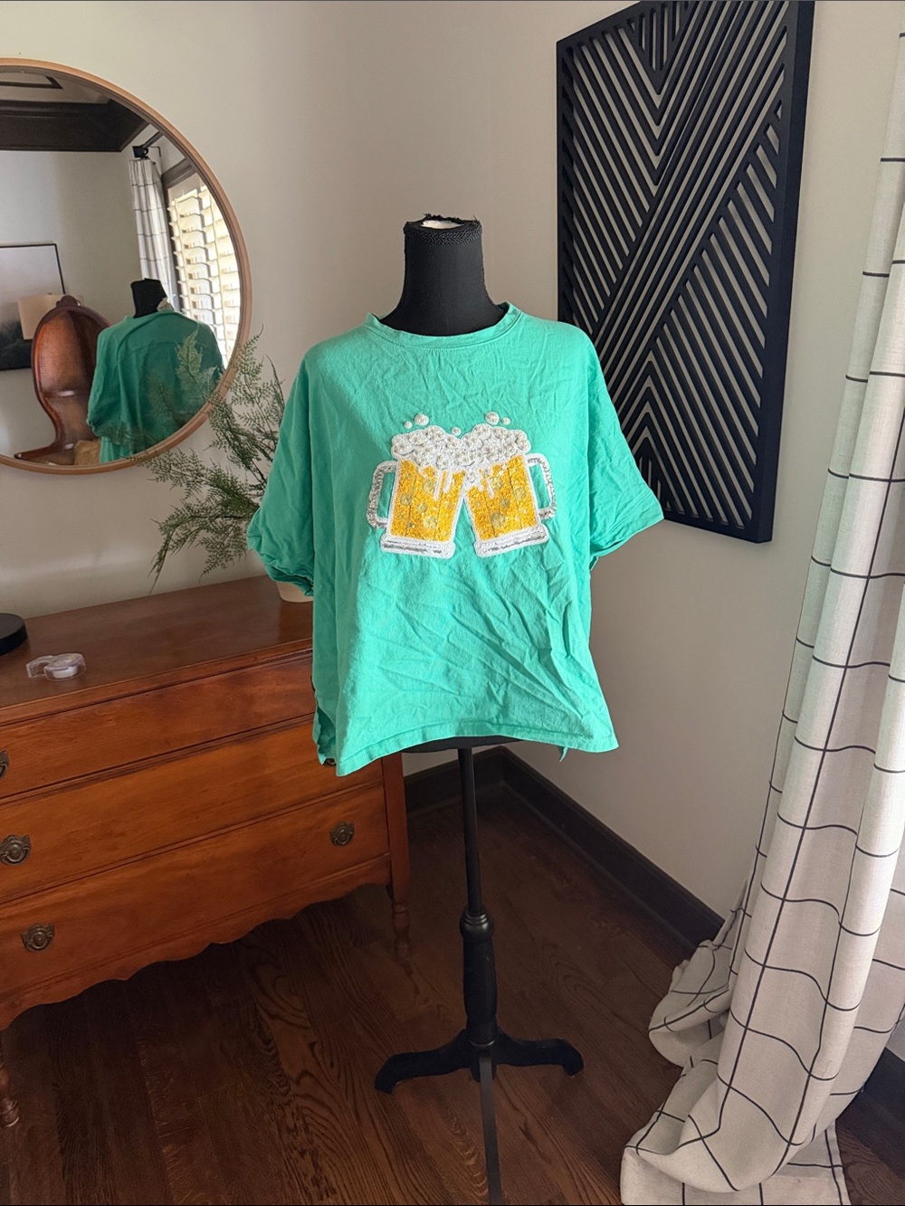 Fantastic Fawn beers cheers oversized poncho tee small